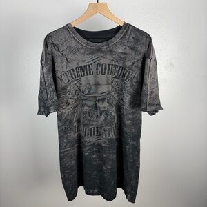 Xtreme Couture Dead or Alive Skull AOP MMA Cyber Y2K Vintage T Shirt Size 2XL